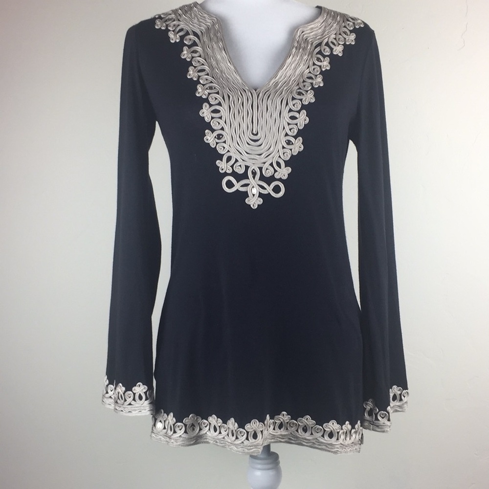 INC International Concepts Black & White top
